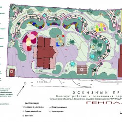 Проект ландшафтного дизайна дачного участка - генплан